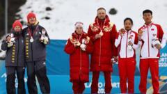 Germans protest against Russia on Paralympic podium